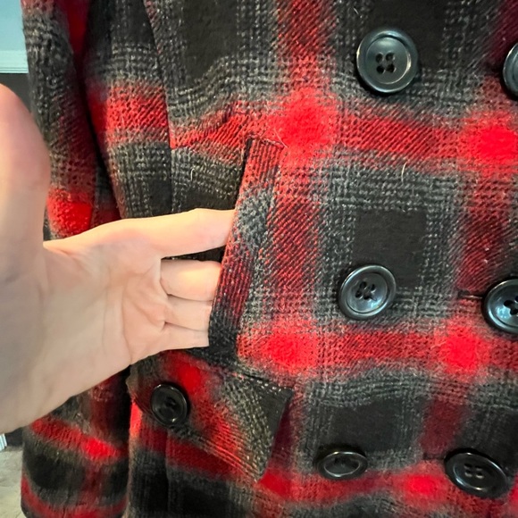 Maralyn and Me Women's Red and Black Plaid Jacket - Picture 5 of 9